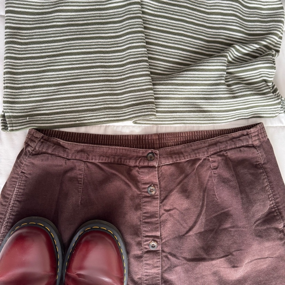 Karen Scott Corduroy A-Line Skirt Size 16